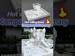 Kinderen Witte zachte speeltoestellen Speelplaats Bal Poolput Met glijbaan