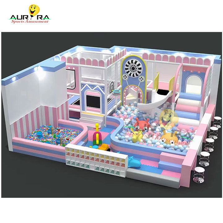 Outdoor Indoor Kinderen Indoor Soft Play Equipment Commercieel Roze Voor Speelplaats