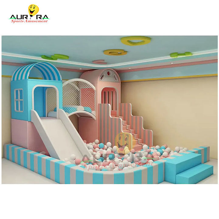 Outdoor Indoor Kinderen Indoor Soft Play Equipment Commercieel Roze Voor Speelplaats