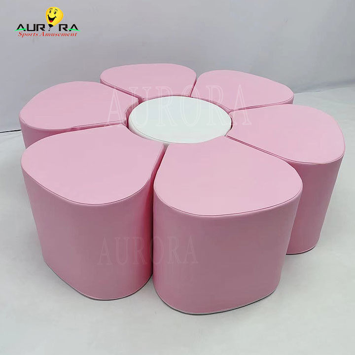 Soft Play Set Playground Pastel Klim En Speel Soft Blocks Roze Witte Bloem Mini