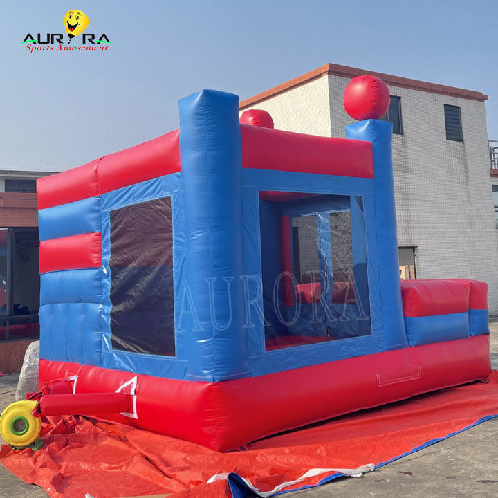 Spiderman thema kleurrijke opblaasbare Bouncy Castle Bouncer Combo aangepast