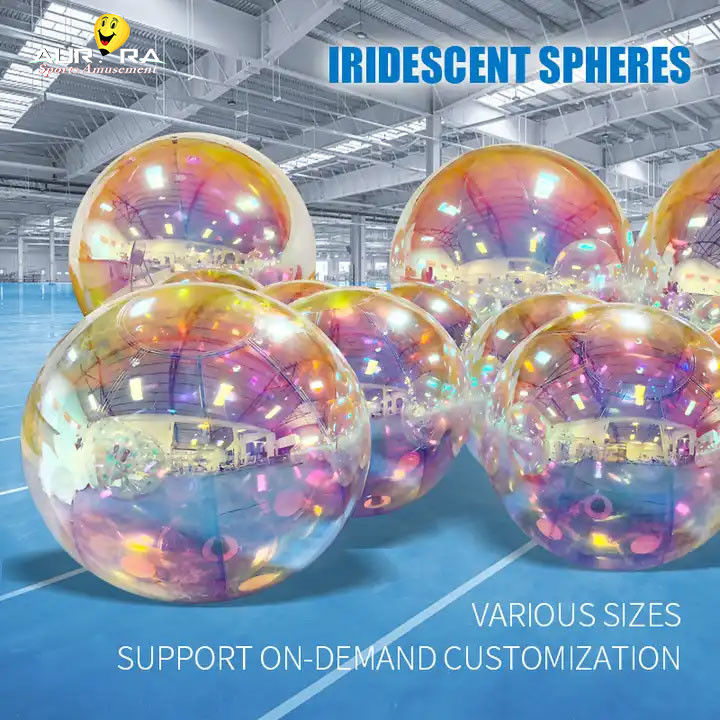 PVC gekleurde decoratieve opblaasbare spiegelbolletjes