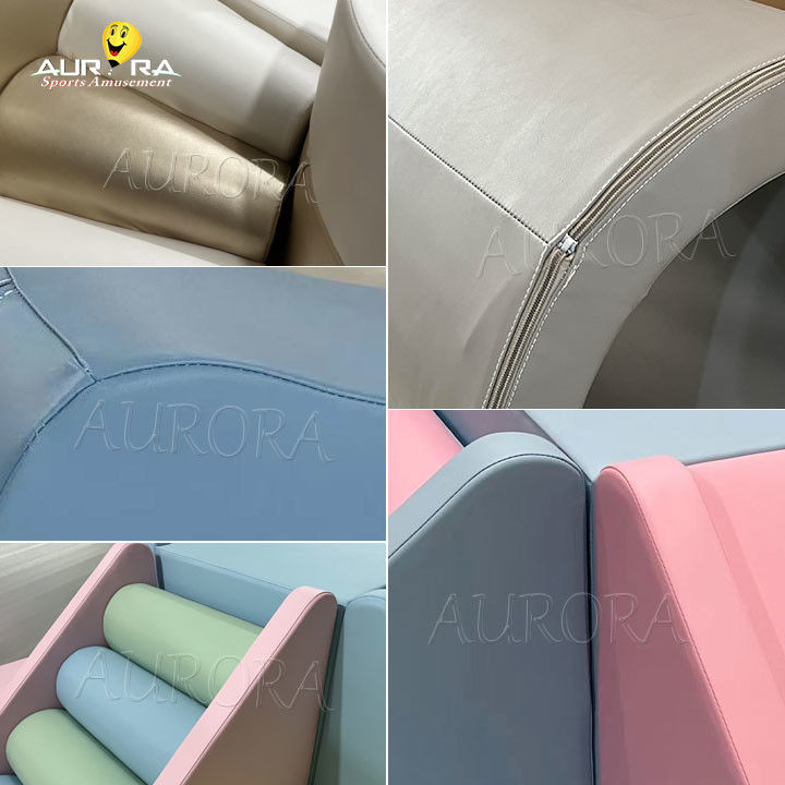 Warme verkoop bruin Beige zachte speelgoed set zachte speelgoed tunnel kinderen binnenapparatuur