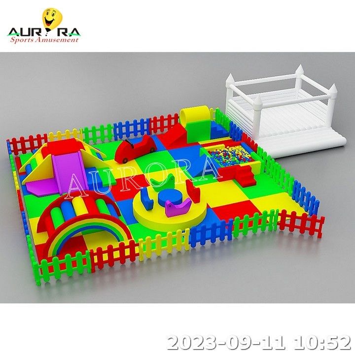 Kinderen Carnaval Kleuren Pastel Foam Indoor Soft Play Equipment Op maat gemaakte kleur