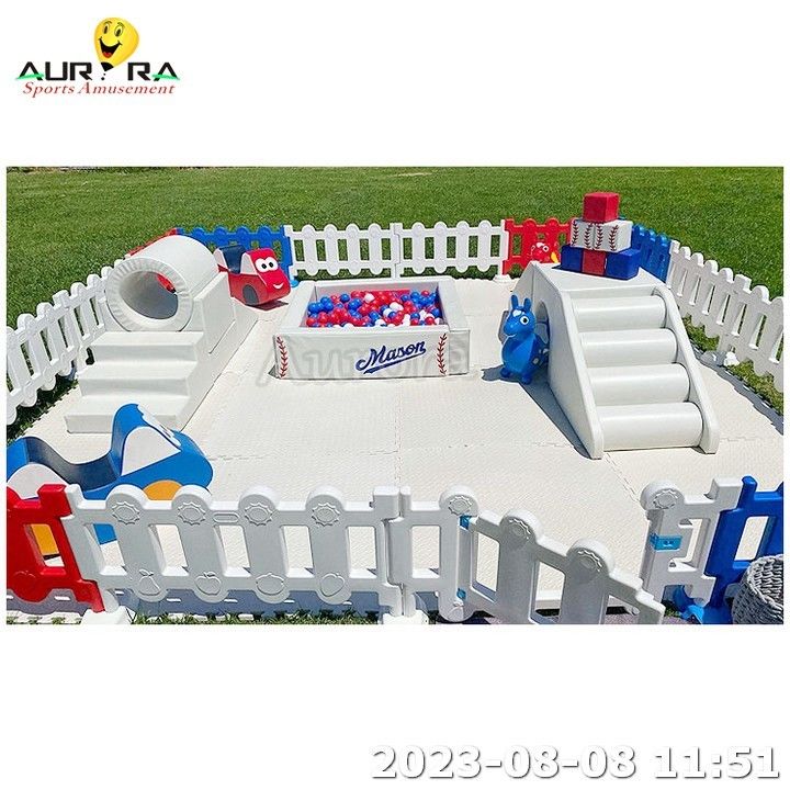 Soft Play-apparatuur Slide Indoor Soft Play For Kids Soft Play Set Equipment Bruin