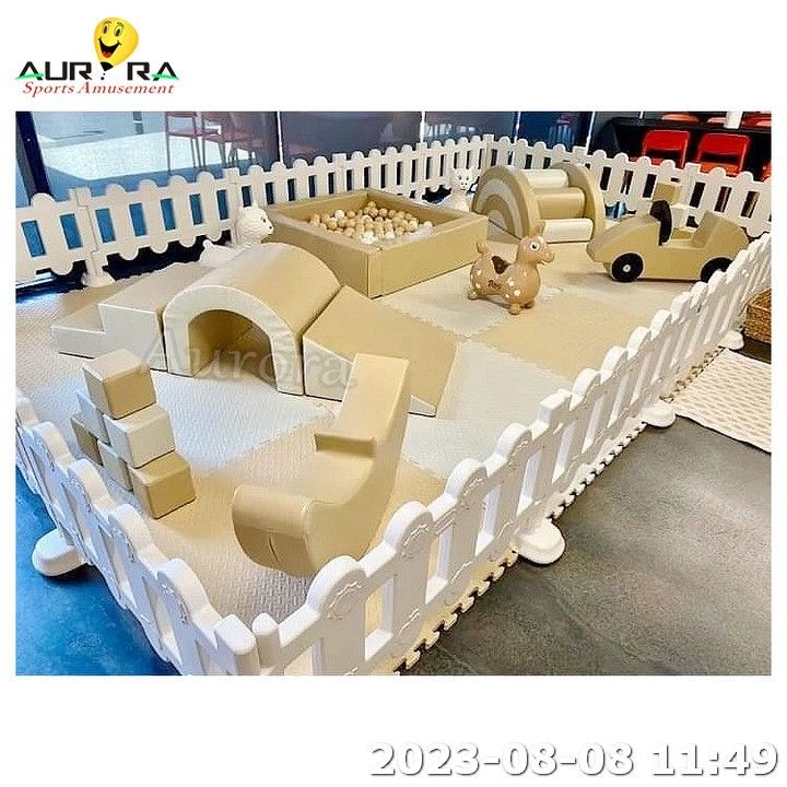 Soft Play-apparatuur Slide Indoor Soft Play For Kids Soft Play Set Equipment Bruin