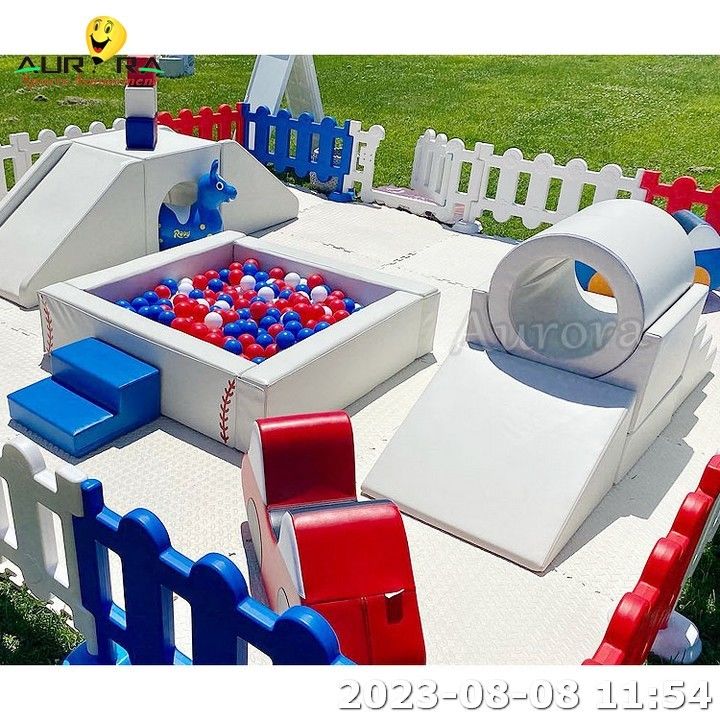 Soft Play-apparatuur Slide Indoor Soft Play For Kids Soft Play Set Equipment Bruin