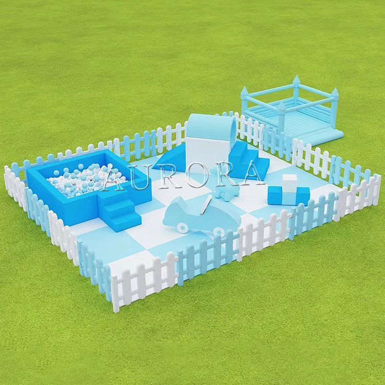 Kinderen Soft Play Glijbaan Met Ball Pit Buitenopblaasbaar White Castle Bounce House