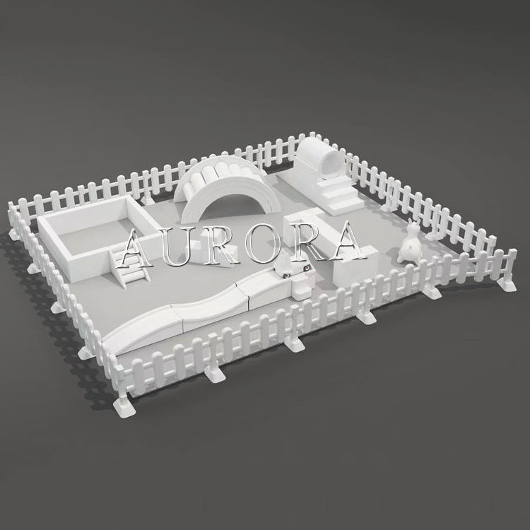 Custom All White Kleine grootte Indoor speeltuinen Soft Play apparatuur voor feest
