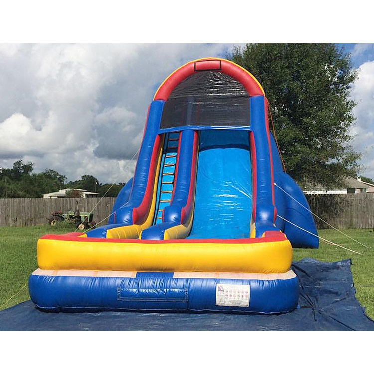 Tarpaulin Reuzen opblaasbare glijbanen en water glijbanen voor kinderen feest 0.55mm PVC