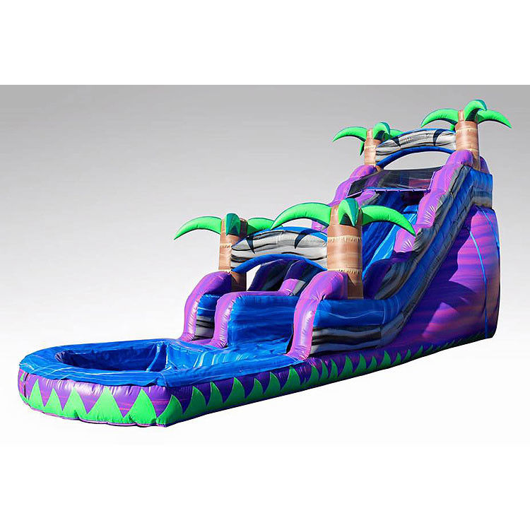 Buiten water glijbaan springer opblaasbare uitsmijter huis blauwe boom glijbanen te koop