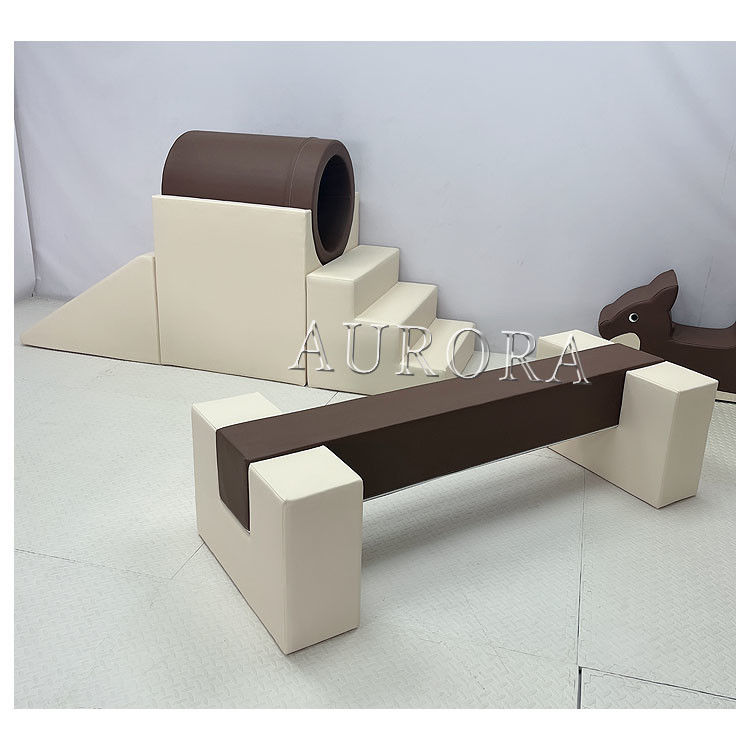 Fabriek Soft Play Speelplaats Koffie Beige apparatuur Indoor Soft Play Ronde Ball Pit