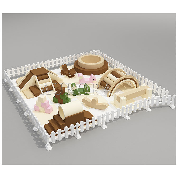 Fabriek Soft Play Speelplaats Koffie Beige apparatuur Indoor Soft Play Ronde Ball Pit