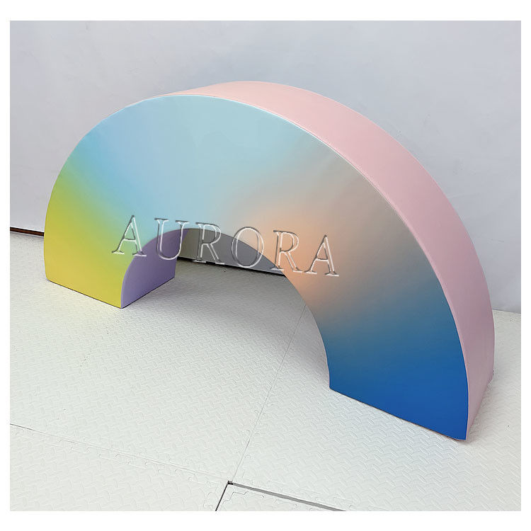 Cyan Blue Ball Pit Kinderen Soft Play Equipment Spelfeest Kleurrijke Wolken Arch