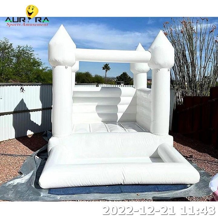 Voor evenement opblaasbare witte bounce huis kinderen opblaasbare uitsmijter voor bruiloft verhuur