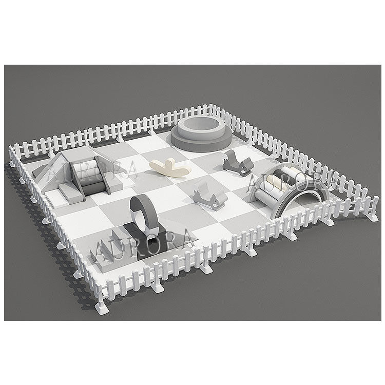 Soft Play Area Kids Grijs en Wit Soft Play Equipment Party Play Games Voor feestverhuur
