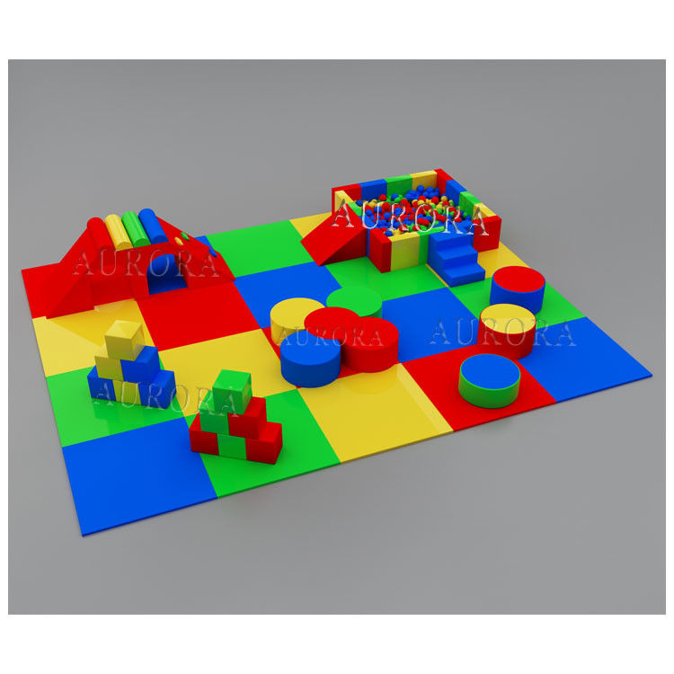 Soft Play Huurapparatuur Soft Klimglijbaan Play Kleurrijke schuimblokken Set